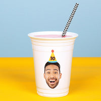 Custom Face Party Cups - Party Time - 16 Ct
