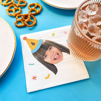 Custom Face Napkins - Colorful Birthday