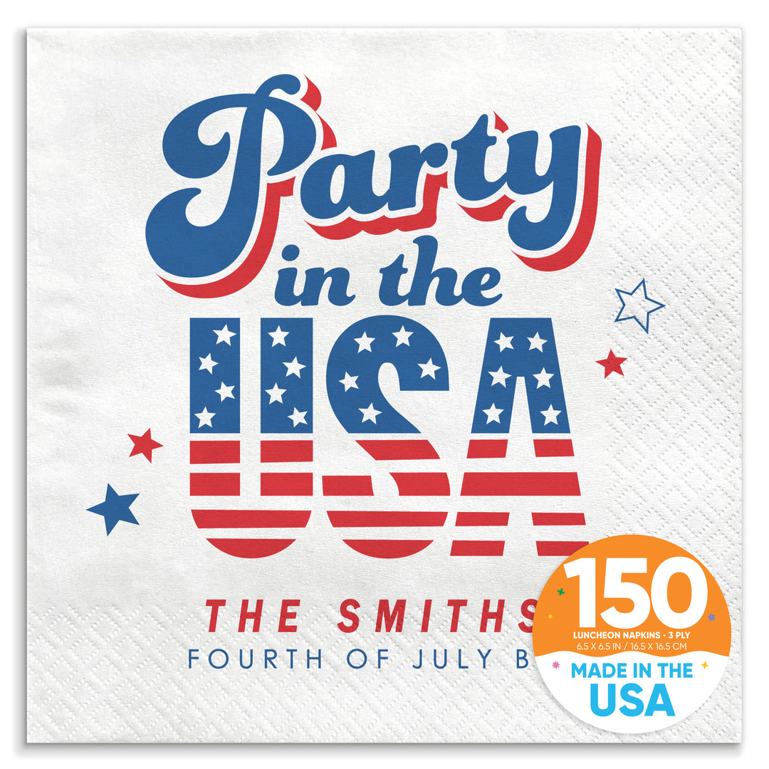 Custom Text - Party In The USA Napkins