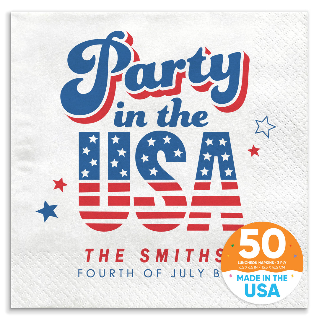 Custom Text - Party In The USA Napkins
