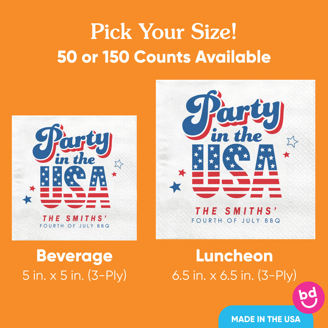 Custom Text - Party In The USA Napkins