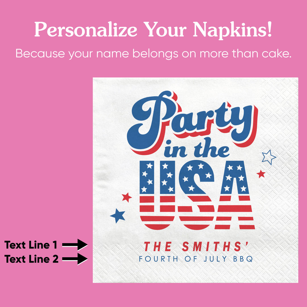 Custom Text - Party In The USA Napkins