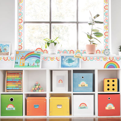 Pastel Boho Rainbow - School Bulletin Board Set - Classroom Decoration Kit