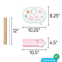 Pastel Christmas Funny Photo Props - 10 Ct