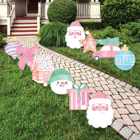 Pastel Christmas Yard Signs - 10 Ct