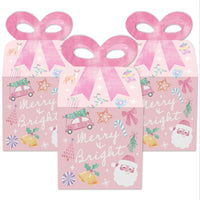 Pastel Christmas Bow Boxes - 12 Ct