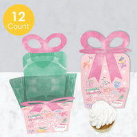 Pastel Christmas Bow Boxes - 12 Ct