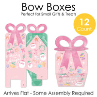 Pastel Christmas Bow Boxes - 12 Ct