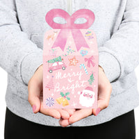 Pastel Christmas Bow Boxes - 12 Ct