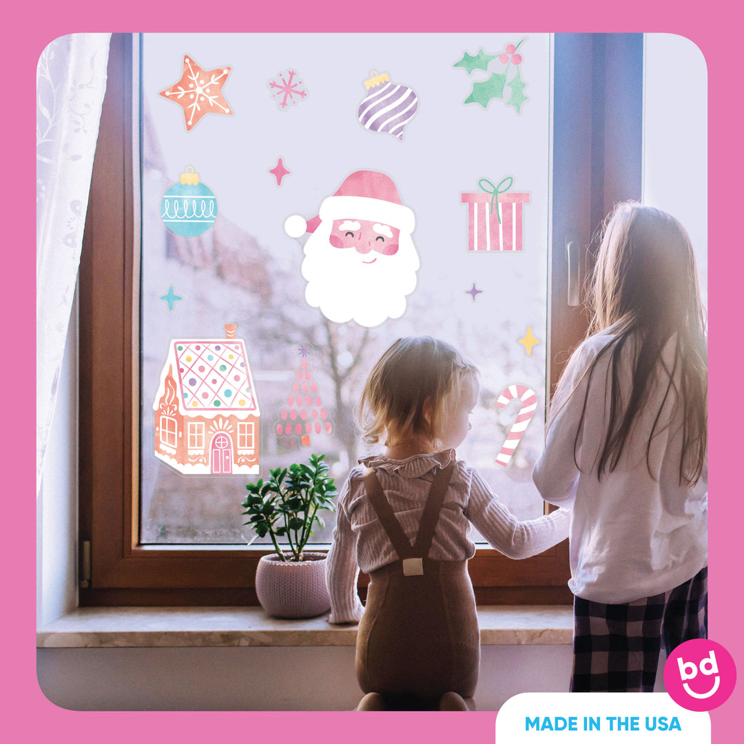 Pastel Christmas Window Clings