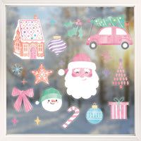 Pastel Christmas Window Clings