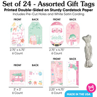 Pastel Christmas Gift Tags - 24 Ct