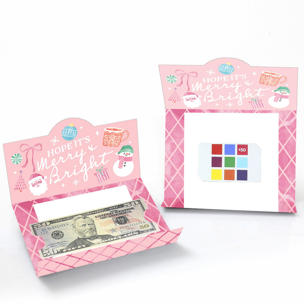 Pastel Christmas Money And Gift Card Holders - 8 Ct