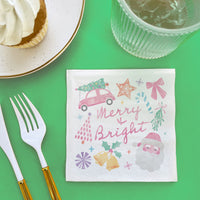 Napkins - Pastel Christmas - 24 Ct