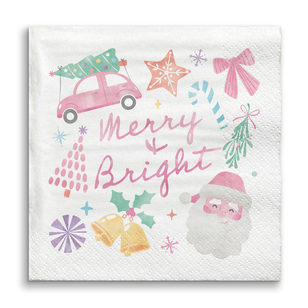 Napkins - Pastel Christmas - 24 Ct