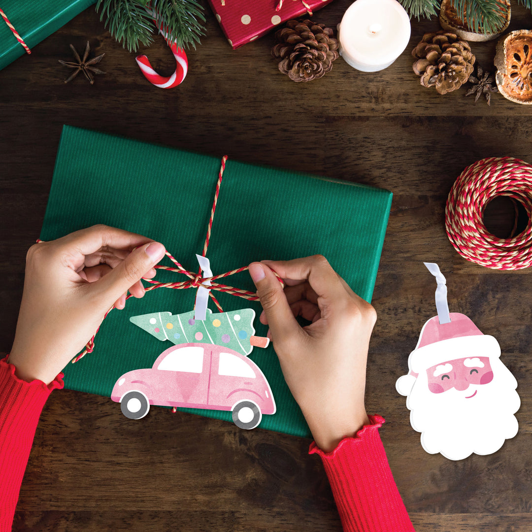 Pastel Christmas Tree Ornaments - 12 Ct
