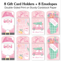 Pastel Christmas Nifty Gifty Card Holders - 8 Ct