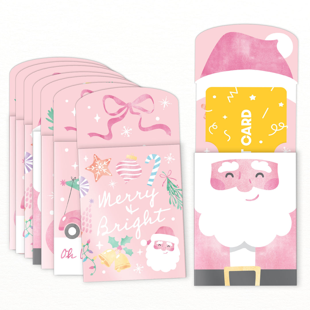 Pastel Christmas Nifty Gifty Card Holders - 8 Ct