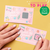Pastel Christmas Scratch Off Cards Game - 22 Ct