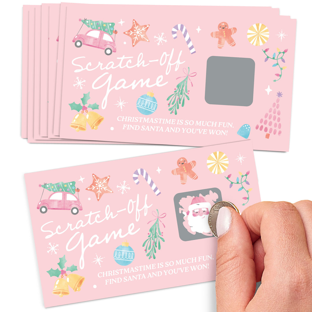 Pastel Christmas Scratch Off Cards Game - 22 Ct