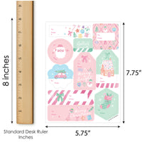Pastel Christmas To and From Stickers - 12 Sheets