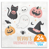 Custom Text Napkins - Pastel Halloween - 24 Ct