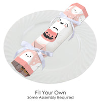 Pastel Halloween - No Snap Pink Pumpkin Party Table Favors - DIY Cracker Boxes - Set of 12