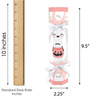 Pastel Halloween - No Snap Pink Pumpkin Party Table Favors - DIY Cracker Boxes - Set of 12