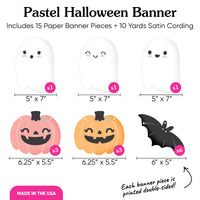 Pastel Halloween Garland Banner - 15 Pc