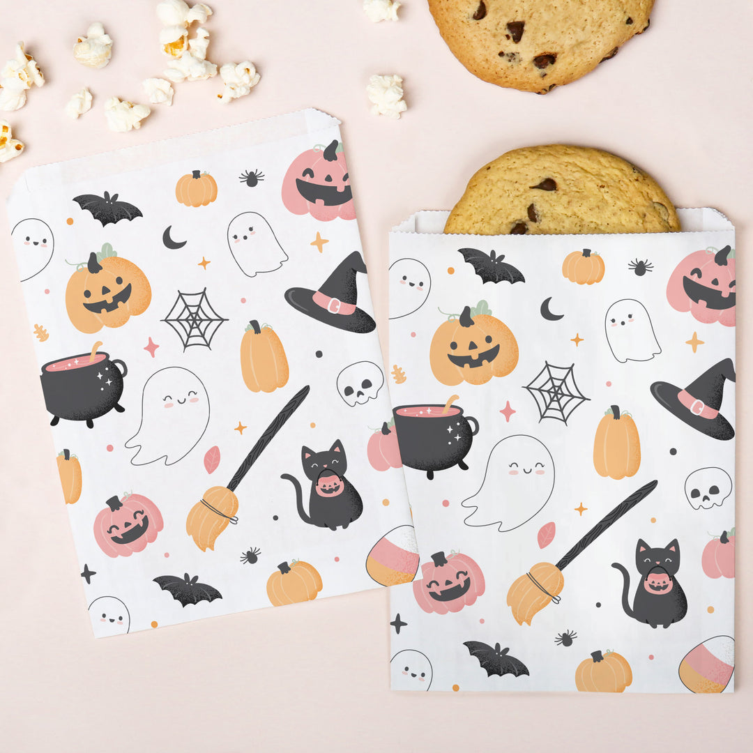Paper Treat Bags - Pastel Halloween - 25 Ct