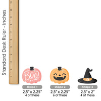 Pastel Halloween - DIY Shaped Pink Pumpkin Party Cut-Outs - 24 Count