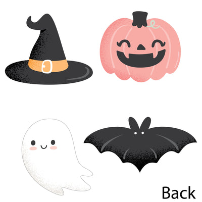 Pastel Halloween - Ghost, Hat, Bat and Pumpkin Decorations DIY Pink Pumpkin Party Essentials - Set of 20