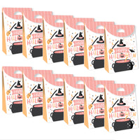 Pastel Halloween - Pink Pumpkin Party Gift Favor Bags - Party Goodie Boxes - Set of 12