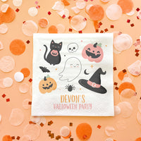 Custom Text Napkins - Pastel Halloween - 24 Ct