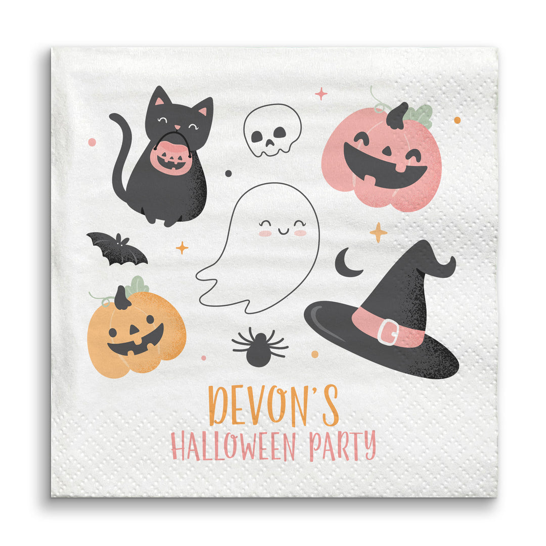 Custom Text Napkins - Pastel Halloween - 24 Ct