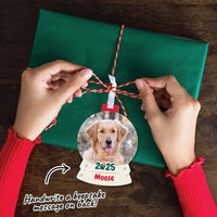 Custom Photo Pet Snow Globe Tree Ornaments - 12 Ct