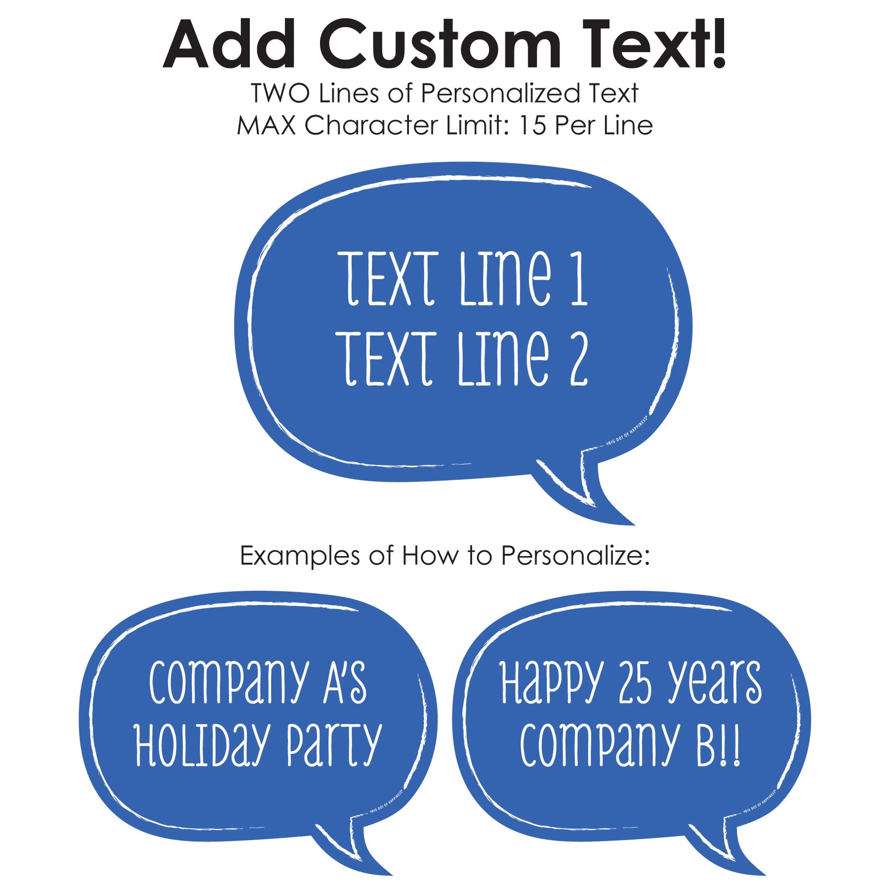 Custom Logo Photo Booth Props Kit - Personalized Branded Business Party ...