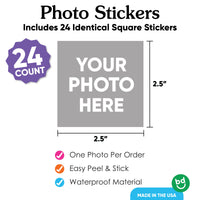 Custom Photo Cut-Out Stickers - 24 Ct
