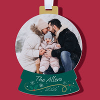 Custom Photo Snow Globe Tree Ornaments - 12 Ct