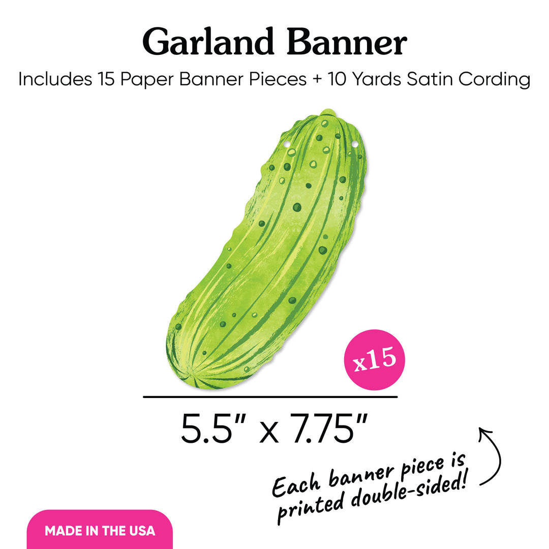 Pickle Garland Banner - 15 Pc