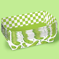 Pickle Paper Food Trays - 12 Ct