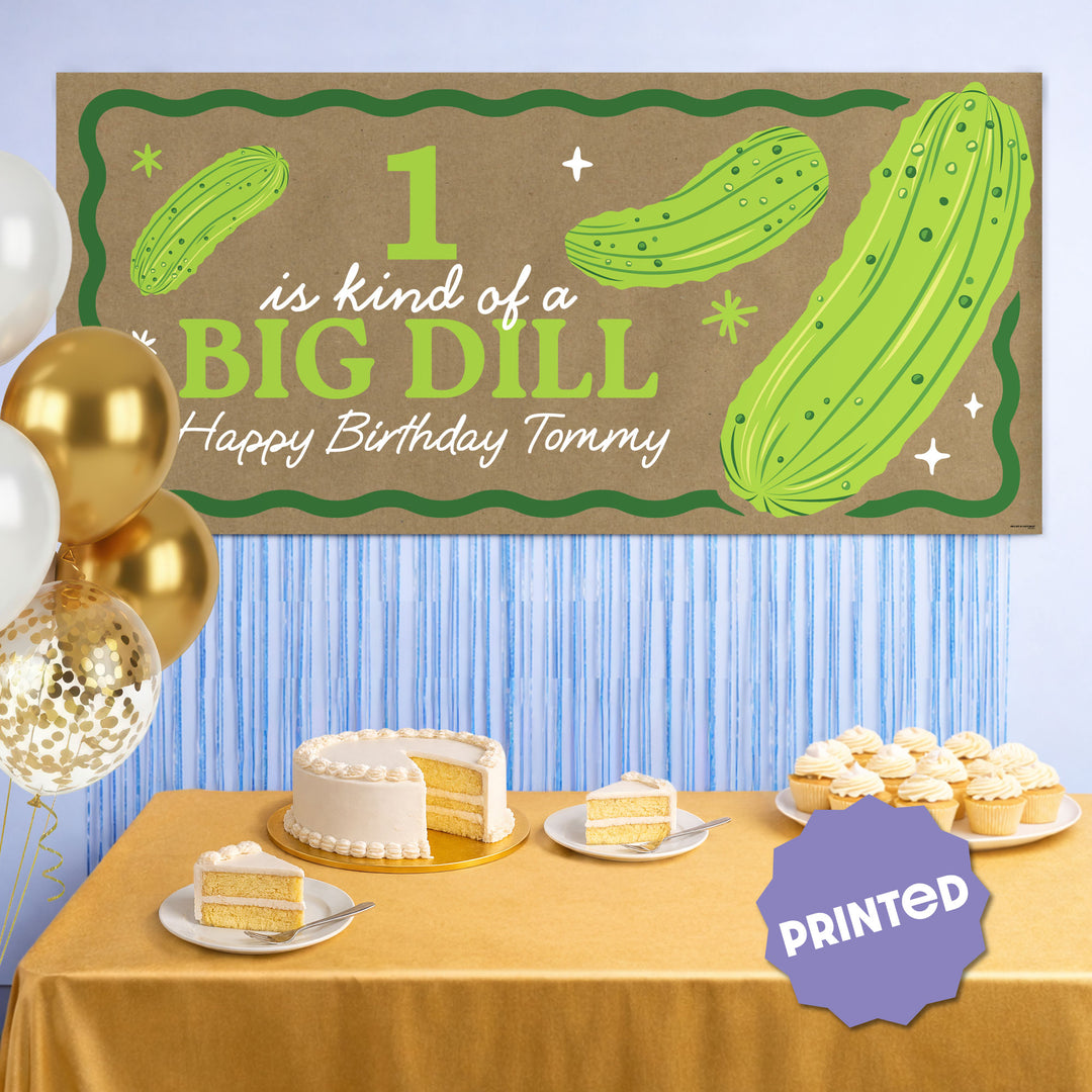 Custom Text Pickle Kraft Banner