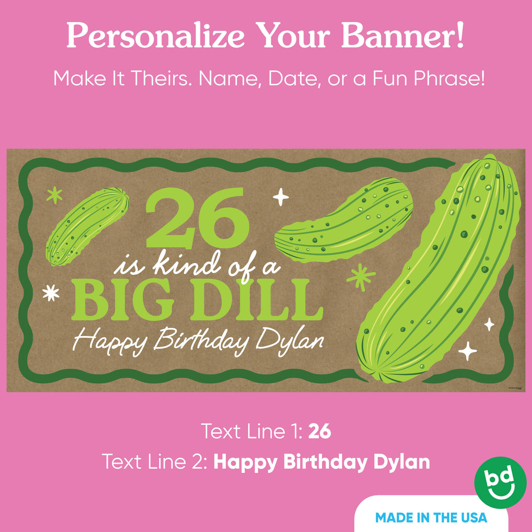 Custom Text Pickle Kraft Banner