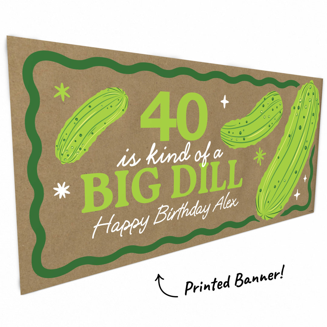 Custom Text Pickle Kraft Banner