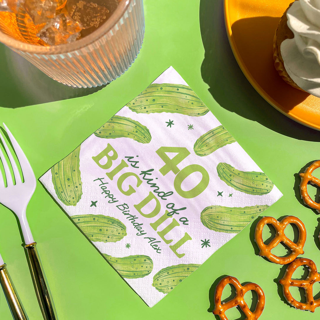 Custom Text Napkins - Pickle
