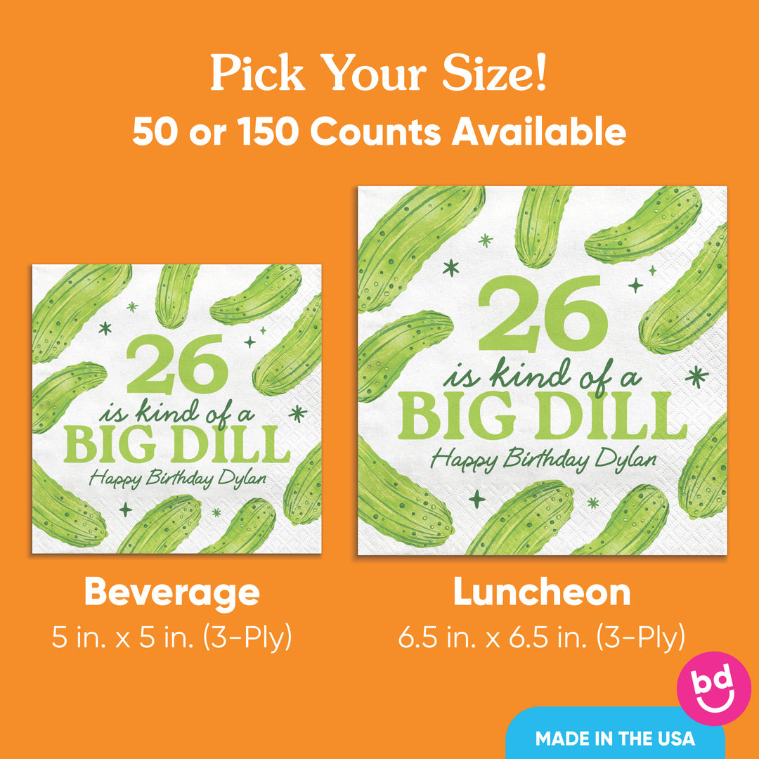 Custom Text Napkins - Pickle