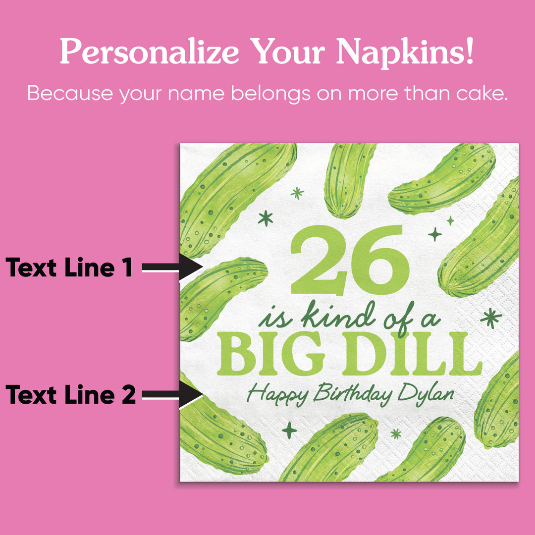 Custom Text Napkins - Pickle