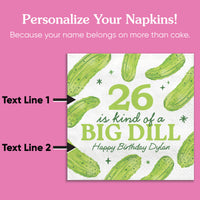 Custom Text Napkins - Pickle