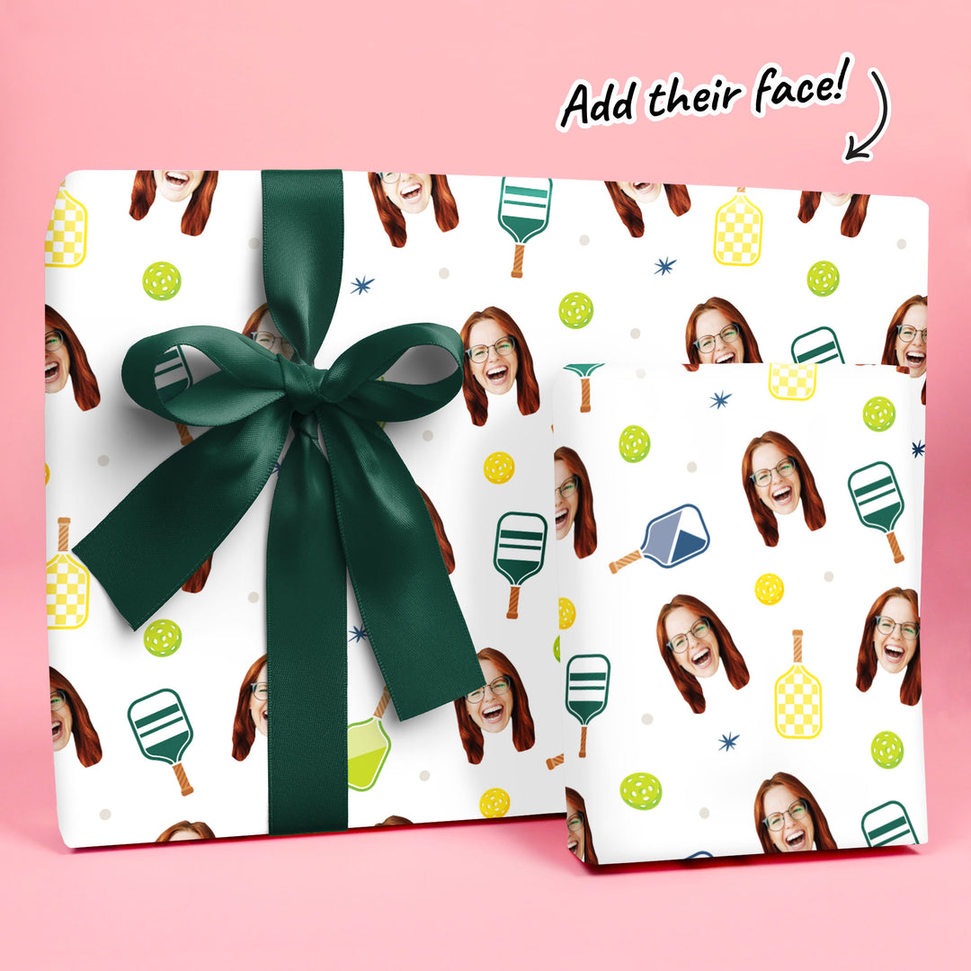 Custom Face Wrapping Paper - Pickleball