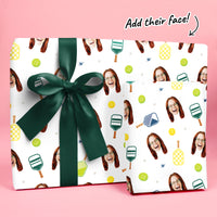 Custom Face Wrapping Paper - Pickleball